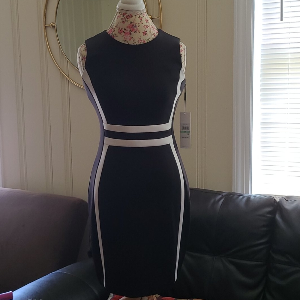 Calvin Klein dress black and White 8P